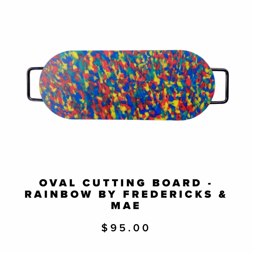 Rainbow Oval Cutting Board
